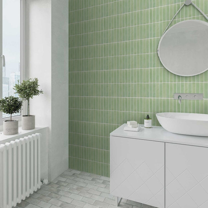 Wall Tile Linear Vertical Pattern Modern 3D Effect