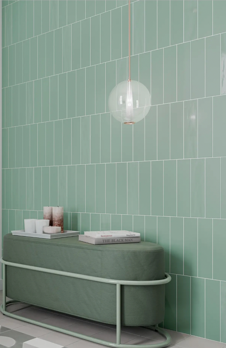 Wall Tile Matte 3x12 Vertical Stack Bond Backsplash