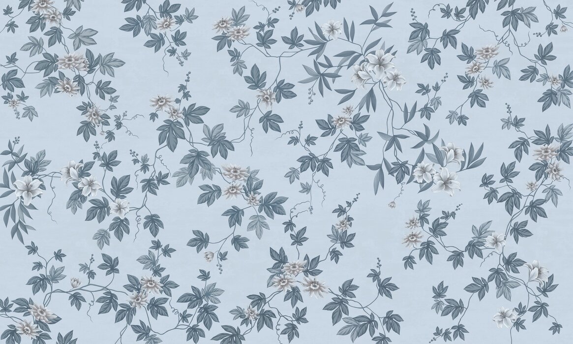 Wallpaper: Climbing Vines Light Blue Climbing Vine Wallcovering