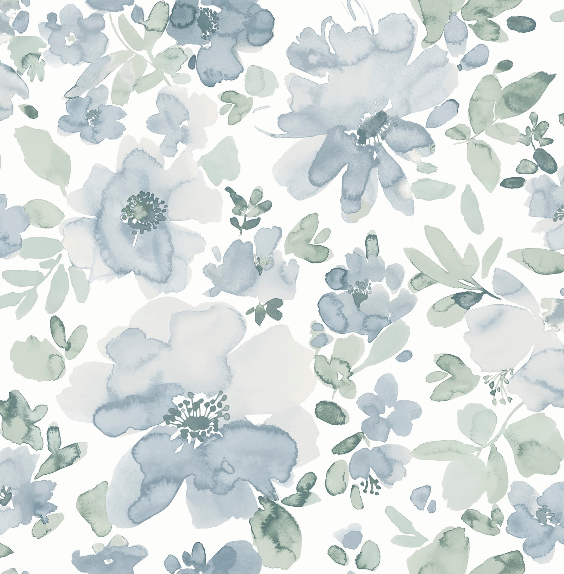 Wallpaper: Self Adhesive Sage Green Botanical Print