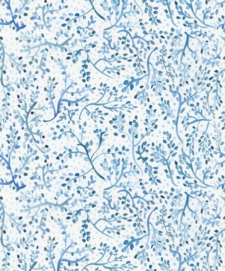Wallpaper: Watercolor Wash Indigo Botanical Wallpaper
