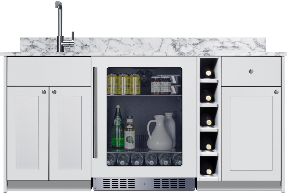 Wet Bar White Turnkey Station ADA Compliant Height
