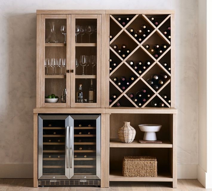 Wine Bar Cabinet in Modular Construction and Home Bar Furniture