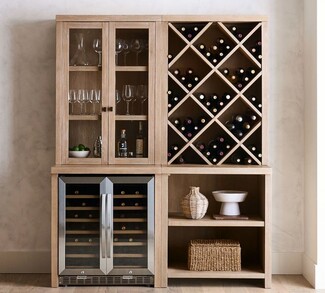 Wine Bar Cabinet in Modular Construction and Home Bar Furniture