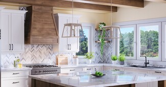 Wood Range Hood Kitchen Architectural Exposed Beams