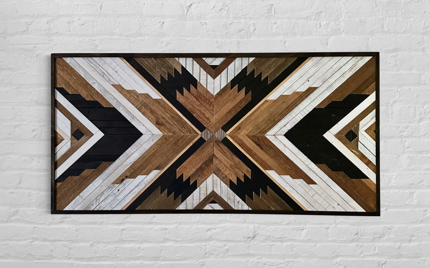 Wood Wall Art: X Pattern Southwestern Chevron Hanging
