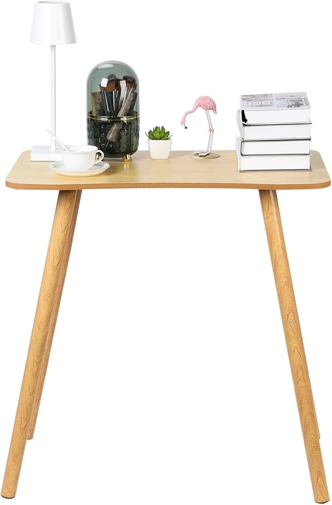 Writing Desk Compact Size Splayed Legs Oak Study Table