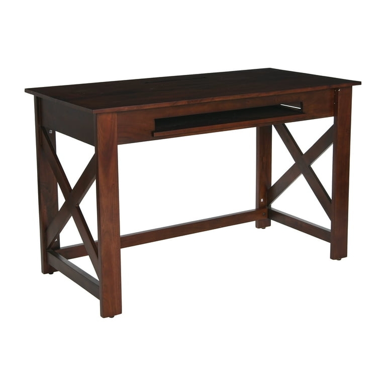 Writing Desk featuring X-Frame Sides and Keyboard Shelf