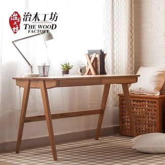 Writing Desk Splayed Legs Wood Modern Oak Work Table