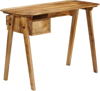Writing Desk with Angled Tapered Legs and Open Cubby