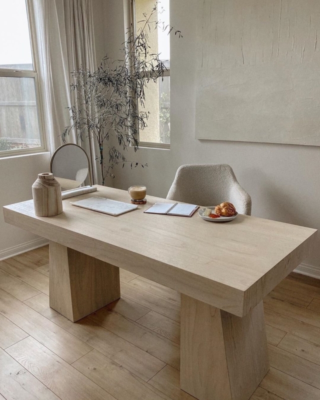 Writing Desk with Block Base and Tapered Block Leg Desk