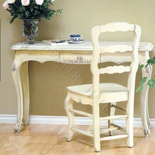 Writing Desk with Carved French Country Desk Set