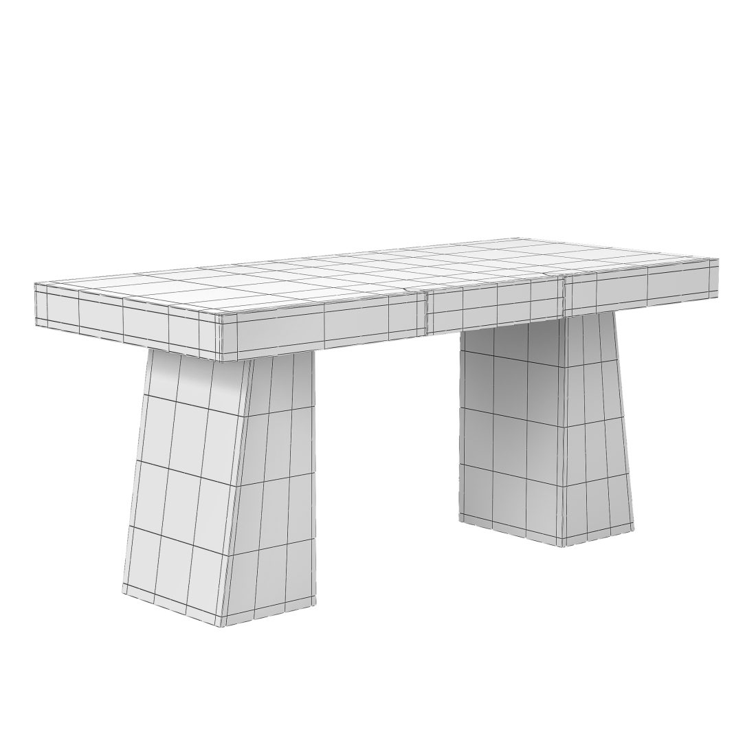 Writing Desk with Geometric Form and Wood Desk Design
