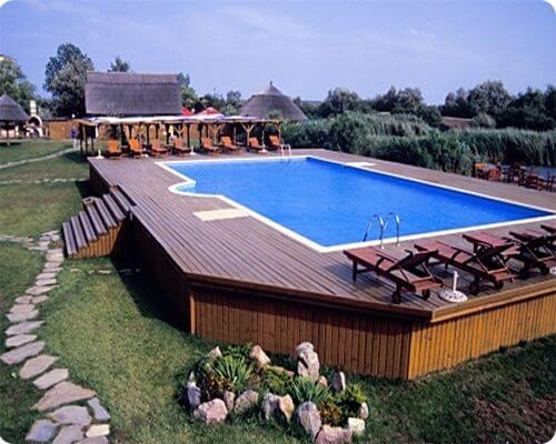 Above Ground Pool Deck Wrap Around Wood Platform Oasis