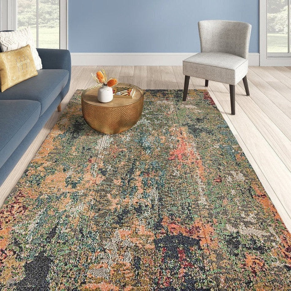 Abstract Area Rug Multicolour Pattern Low Pile Gardenia Rug