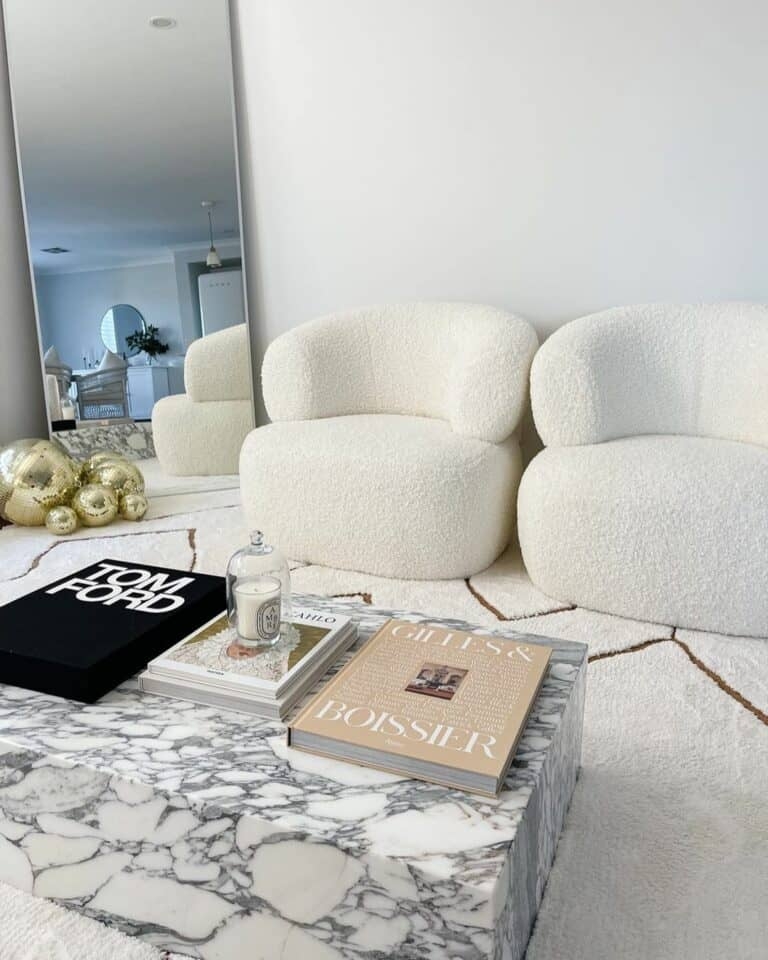 Accent Chair in Boucle Texture for a Modern Neutral Living Room