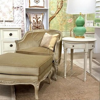 Accent Chair: Matching Ottoman Champagne Taupe Club Chair
