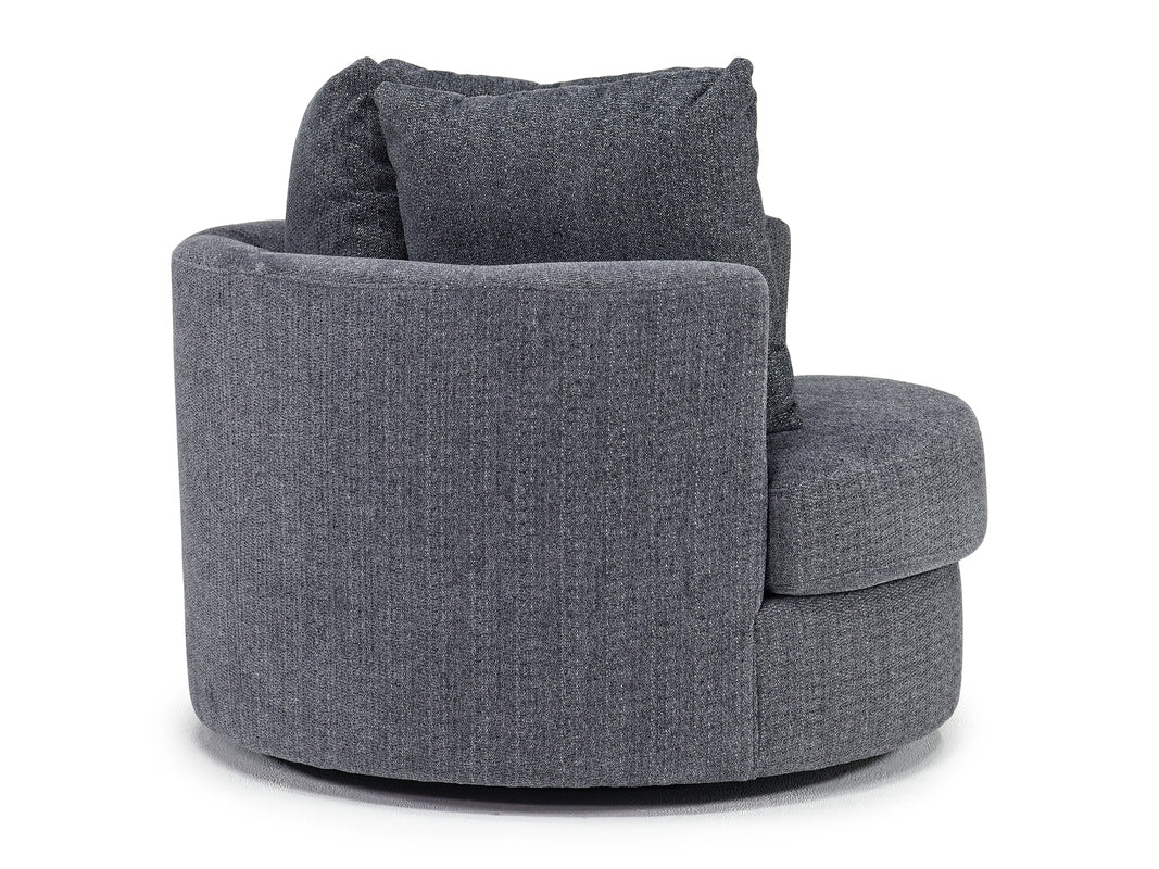 Accent Chair Oversized Rounded Living Room Chair in Rounded Barrel