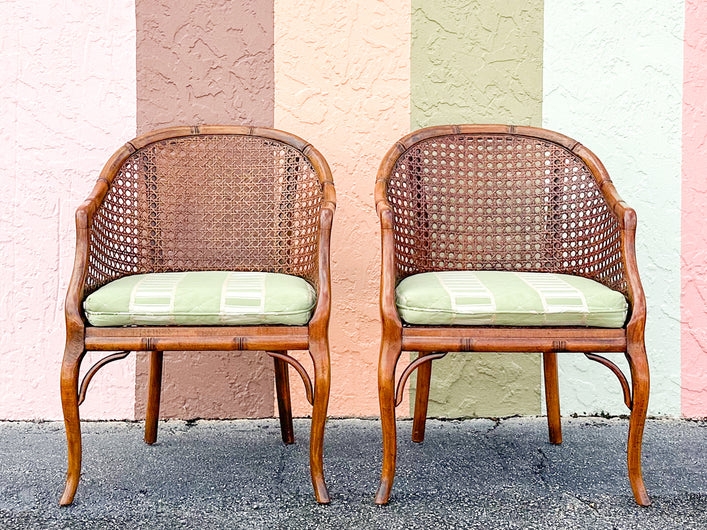 Accent Chair Sage Striped Seat Palm Beach Regency Chairs