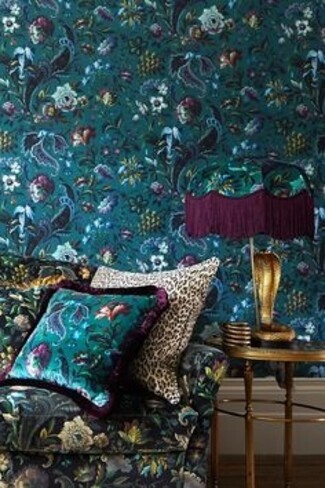 Accent Seating Vintage Floral Matching Patterns Cobra Lamp