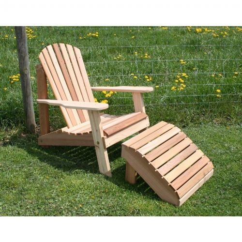 Adirondack Chair: Natural Wood Fan Back Rustic Garden Set