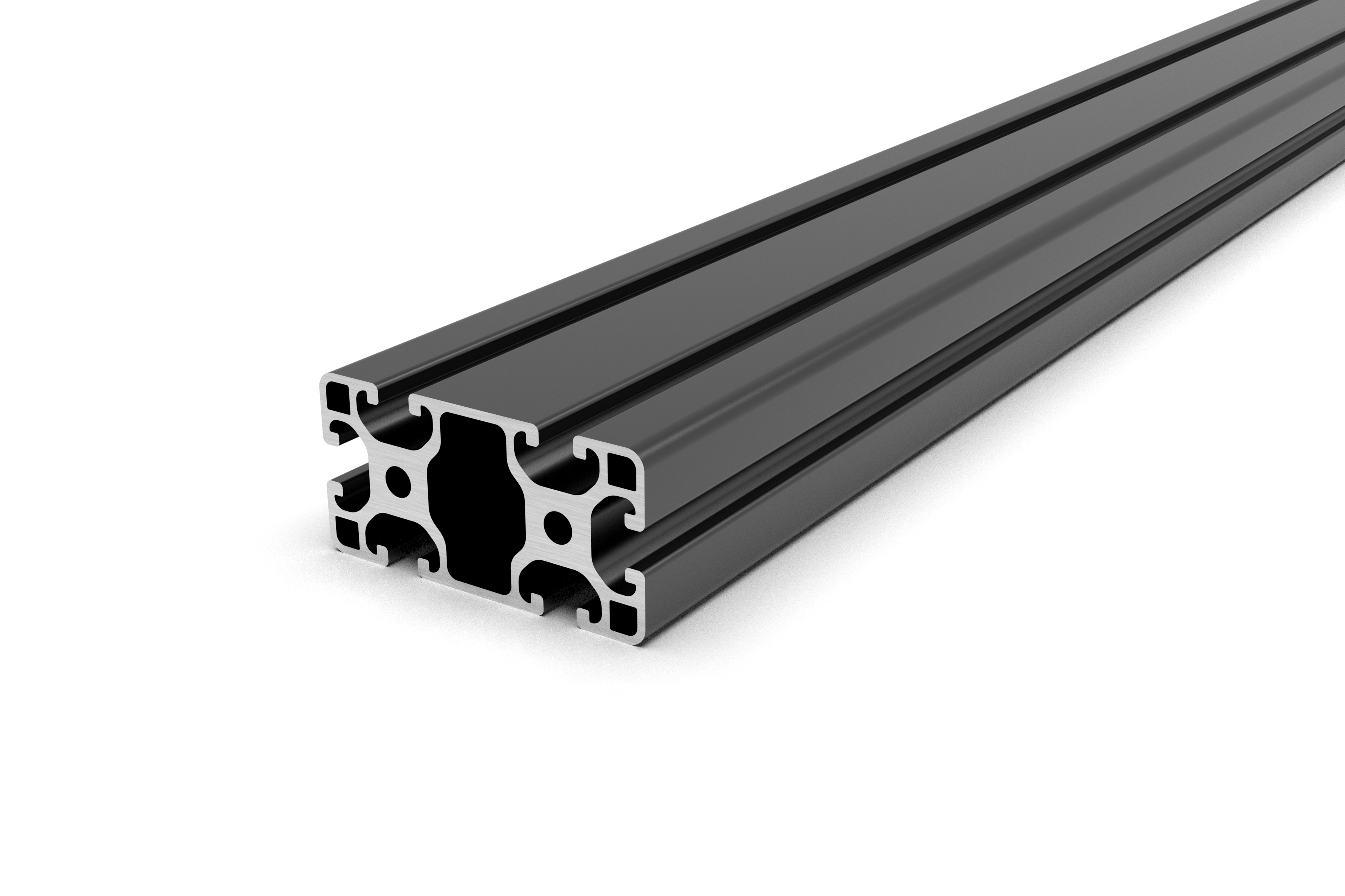 Aluminum Extrusion 80x40 Matte Black Metal Profile