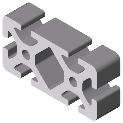 Aluminum Extrusion Dual Bores Modular Aluminum Profile