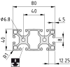 Aluminum Profile 8mm Slot Width Dual Core Design Frame