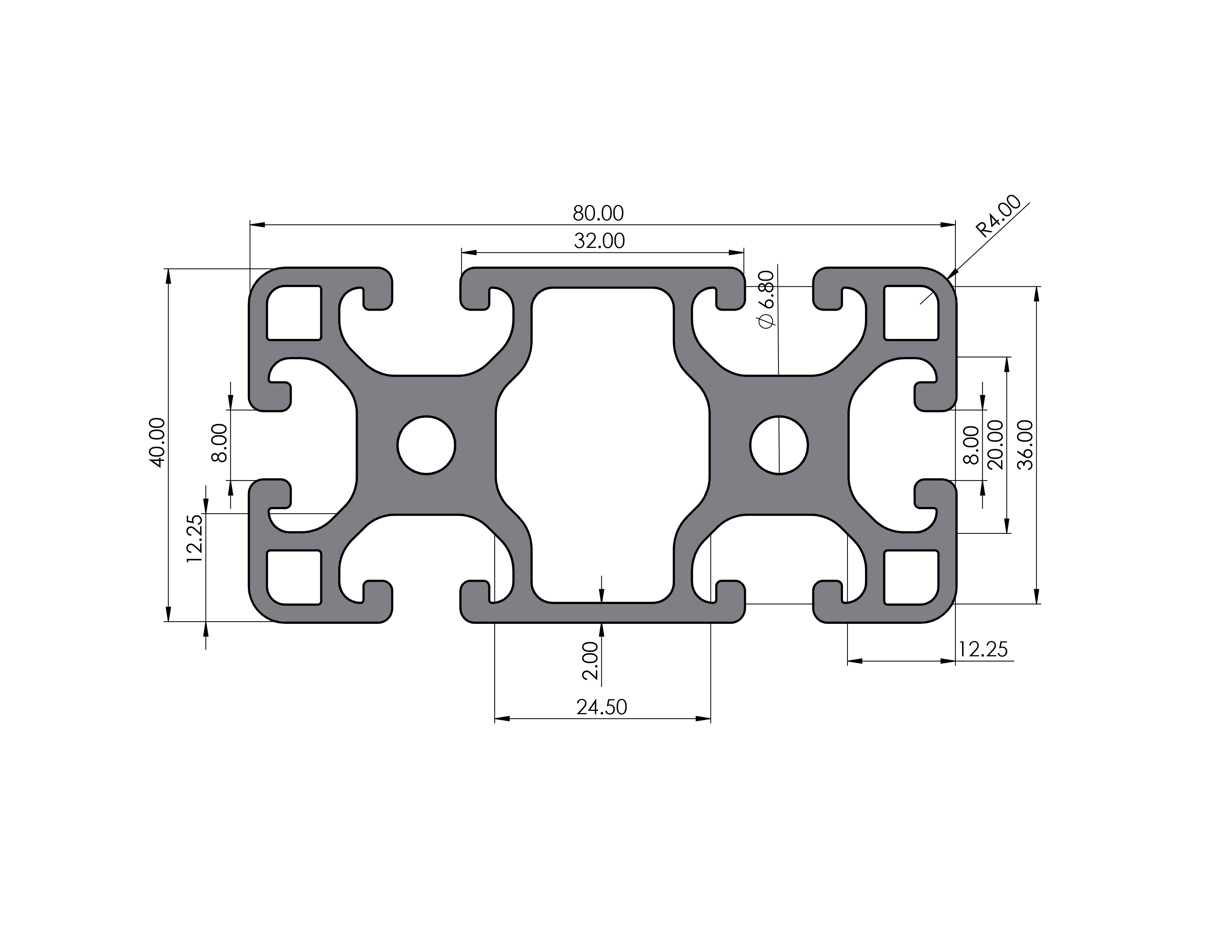Aluminum Profile I Type Core 80x40 Heavy Duty Workbench
