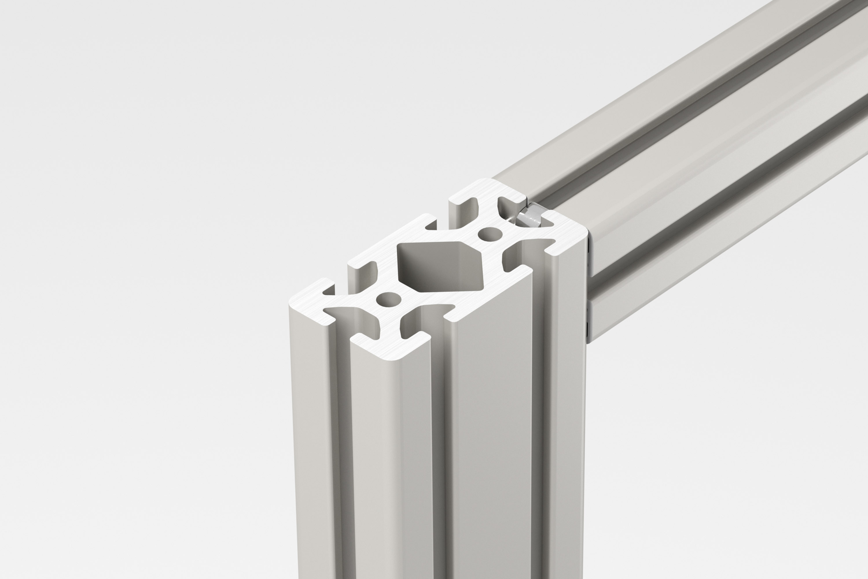 Aluminum Profile Modular Joint Silver Extrusion Hardware
