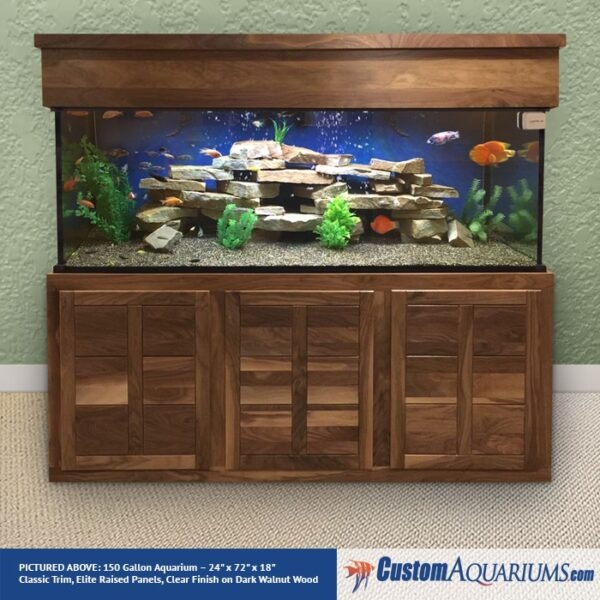 Aquarium Cabinet Set: Dark Walnut Elite Raised Panels