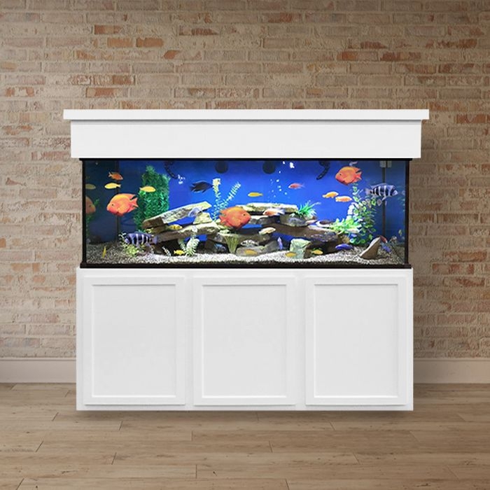 Aquarium Stand: Crisp White 72 Inch Fish Tank Cabinet