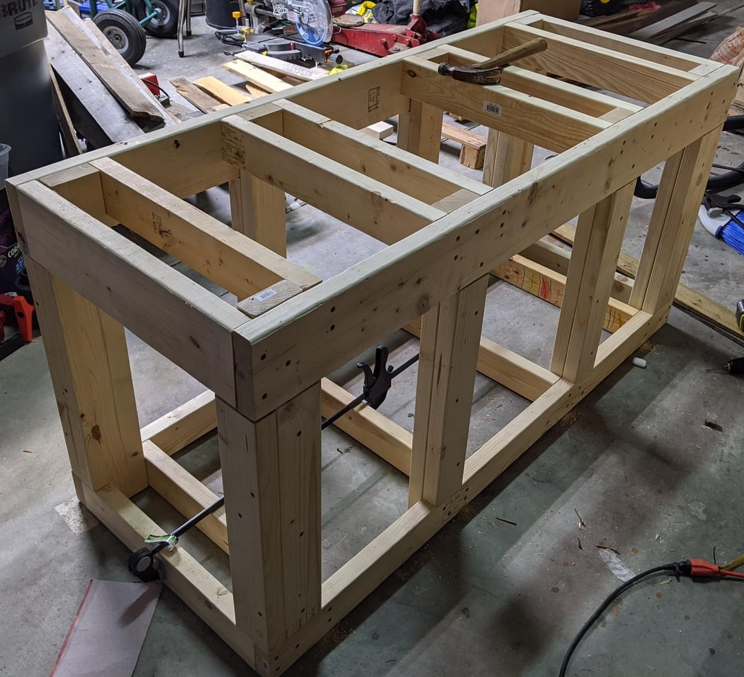 Aquarium Stand: Raw Pine Structural Framing Build Design