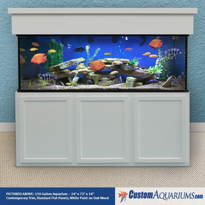 Aquarium Stand: White Painted Oak Three Panel Base