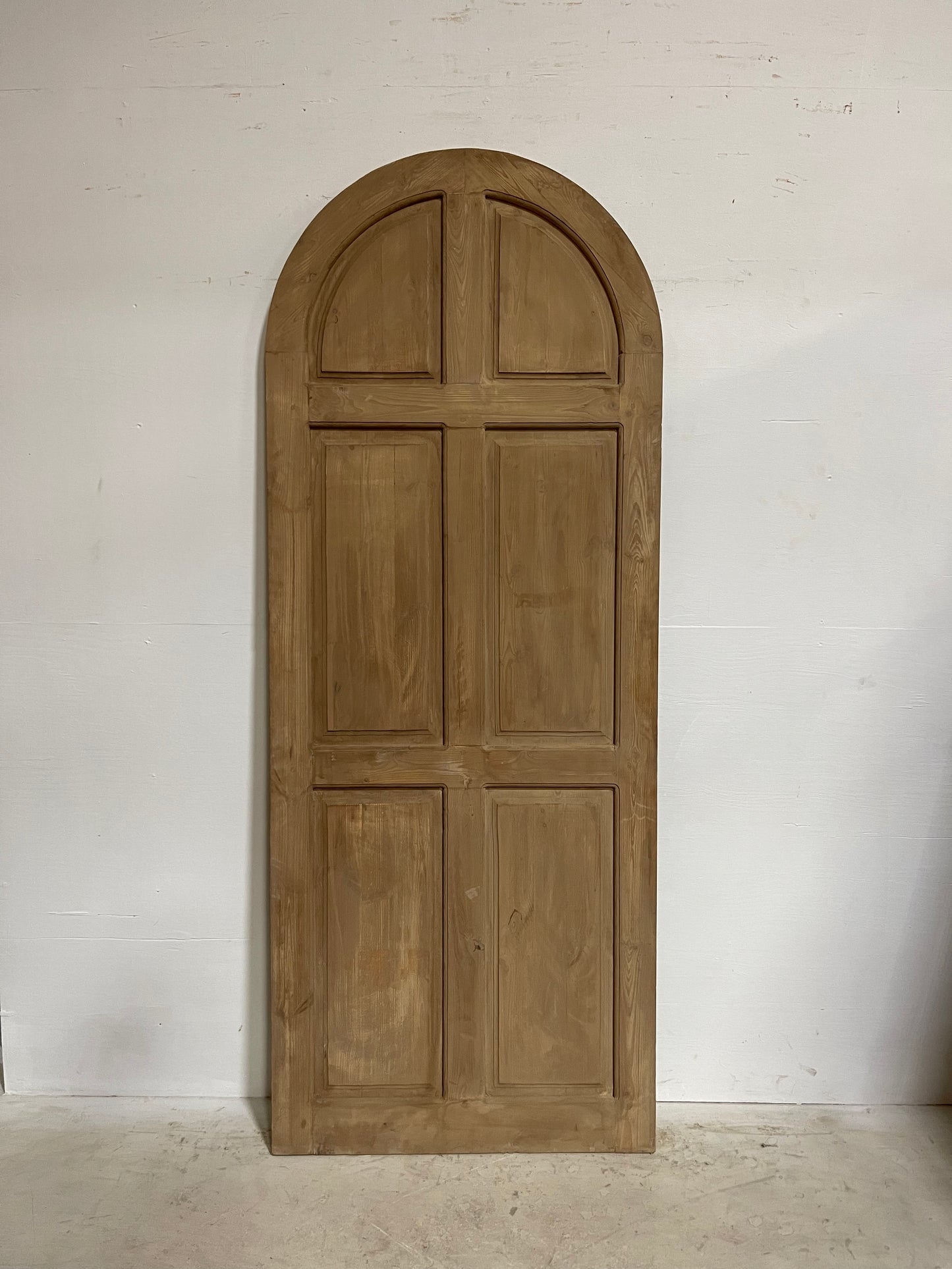 Arched Door: Six Panel Honey Brown French Country