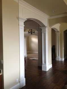 Arched Doorway: Segmented Arch Recessed Panel Pilasters