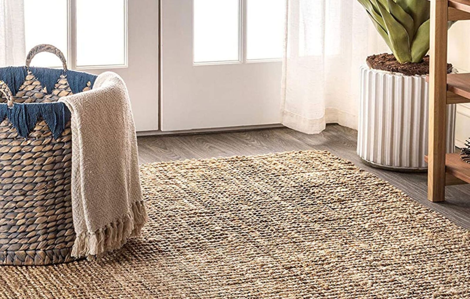 Area Rug Chunky Loop Weave Textured Entryway Decor
