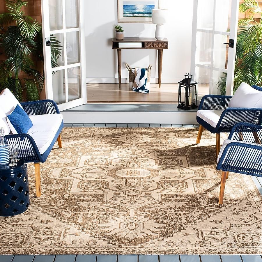 Area Rug Cream Beige Palette Large Rectangle Patio Rug