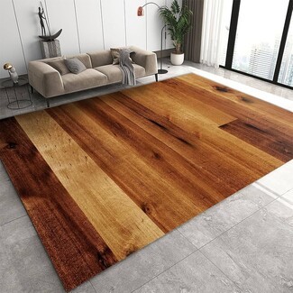 Area Rug featuring Photorealistic Print Industrial Living Room Decor