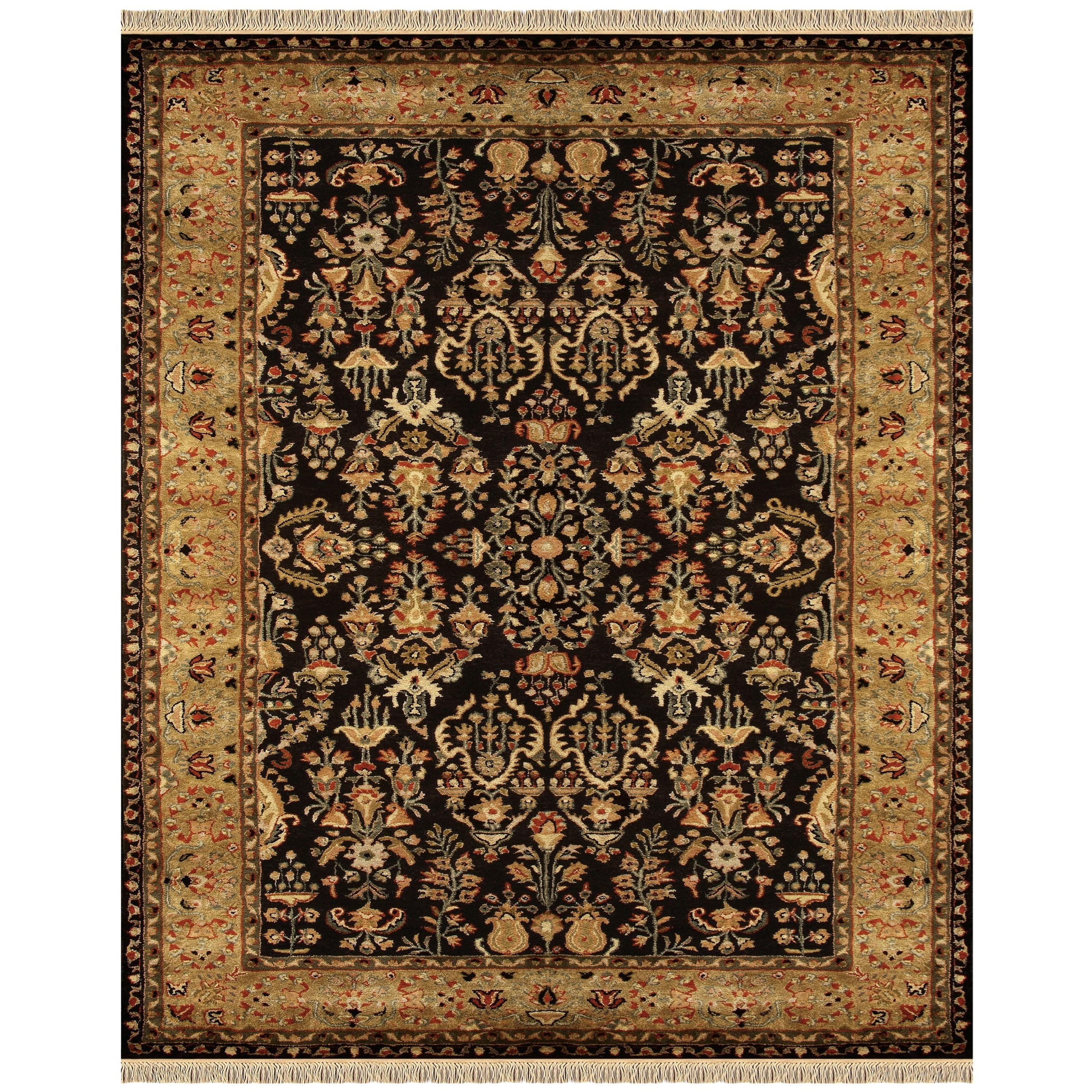Area Rug Fringed Ends Traditional Oriental 8x11