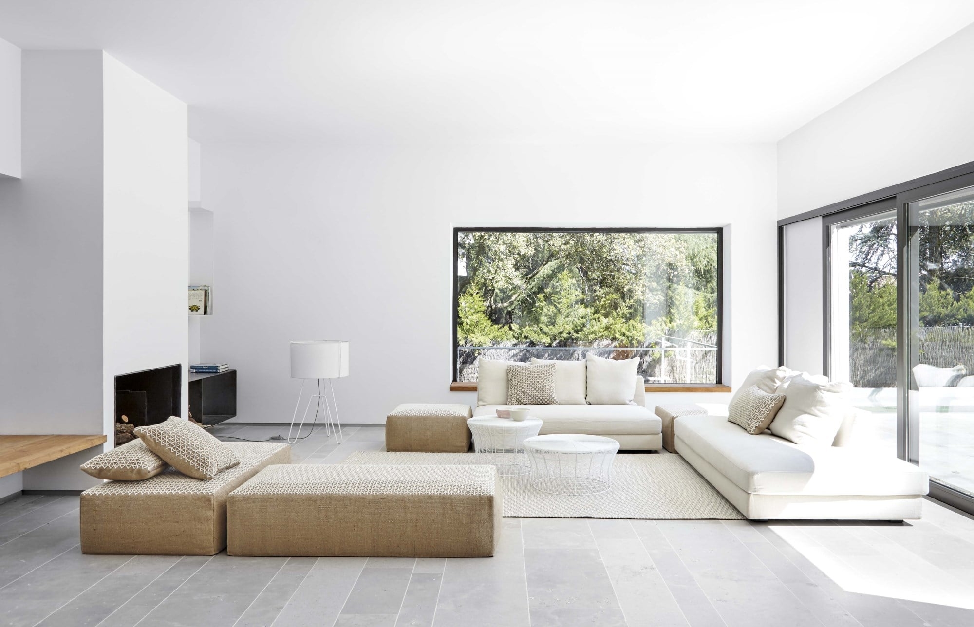 Area Rug Low Profile Modular Ottoman Seating Design