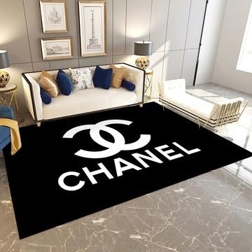 Area Rug Monochrome Contrast Luxury Fashion Rug Graphic