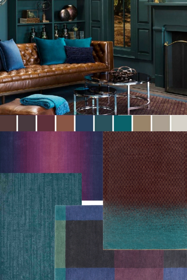 Area Rug Ombre Gradient Area Rugs Deep Teal Walls