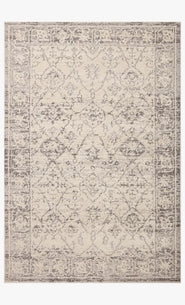 Area Rug Ornate Border Transitional Blue Ivory Carpet