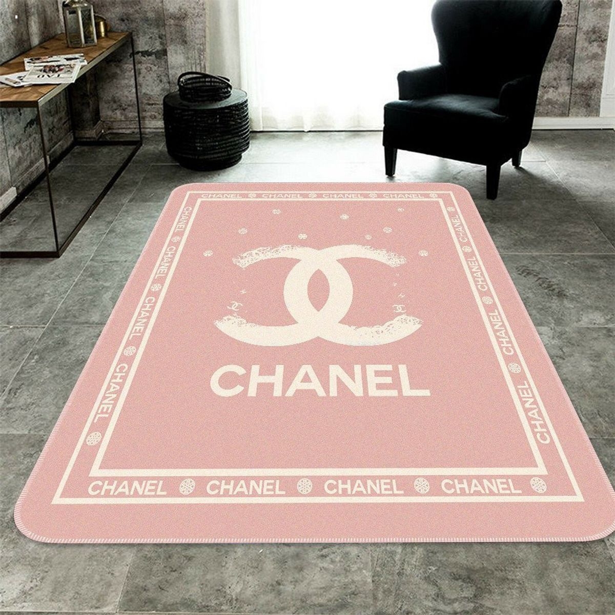 Area Rug Rounded Edges and Blush Pink Area Carpet Style