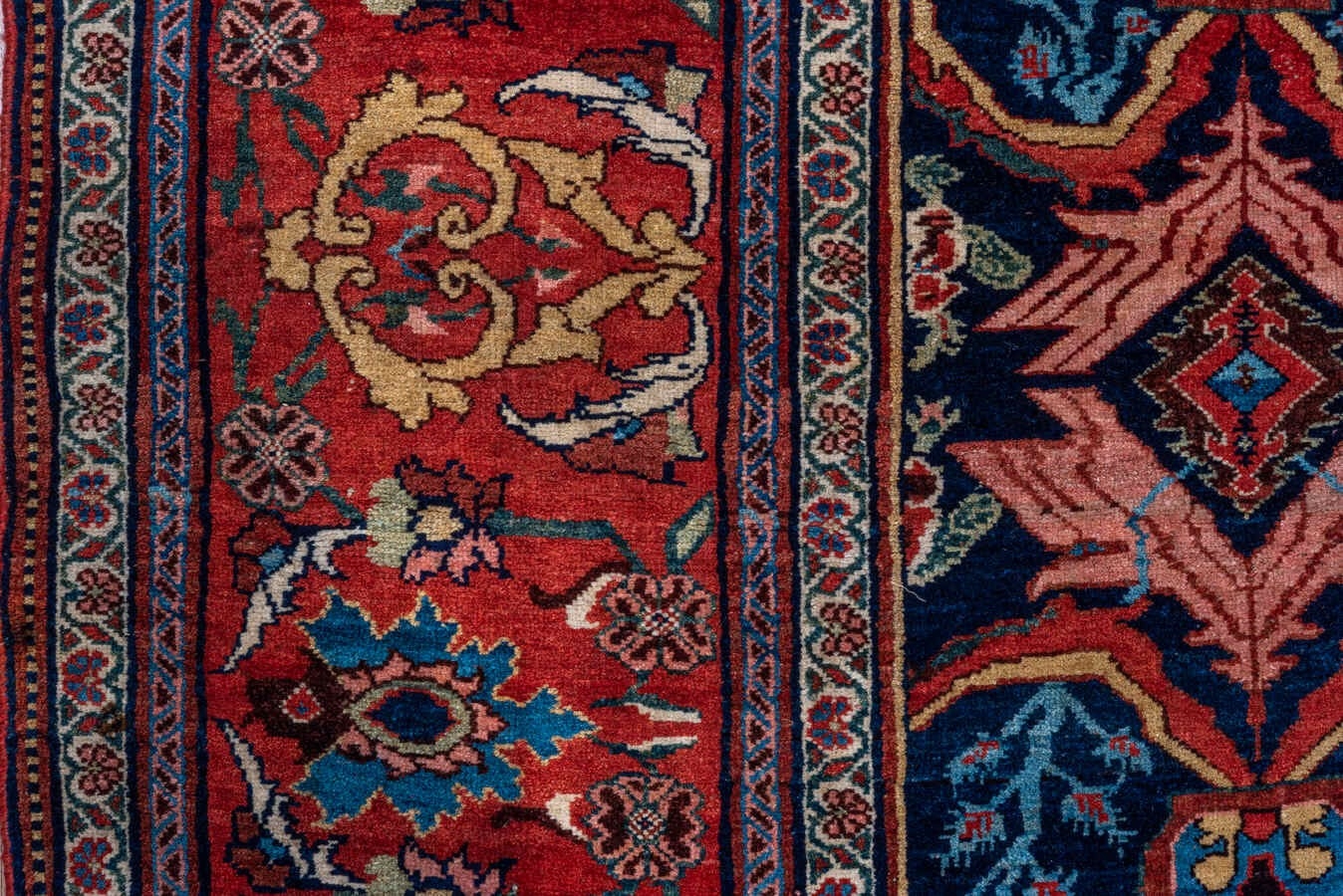 Area Rug Traditional Floral Rug Multi Border Design