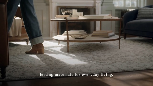 Area Rug Ultra Low Pile Distressed Traditional Rug
