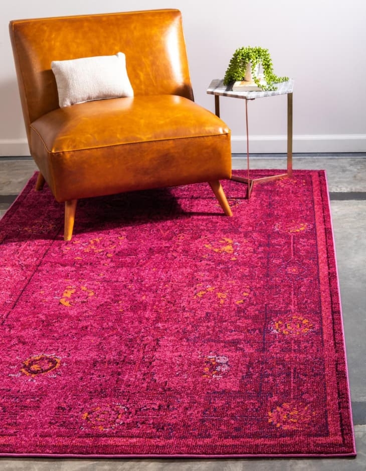 Area Rug Vibrant Magenta Area Rug Traditional Pink