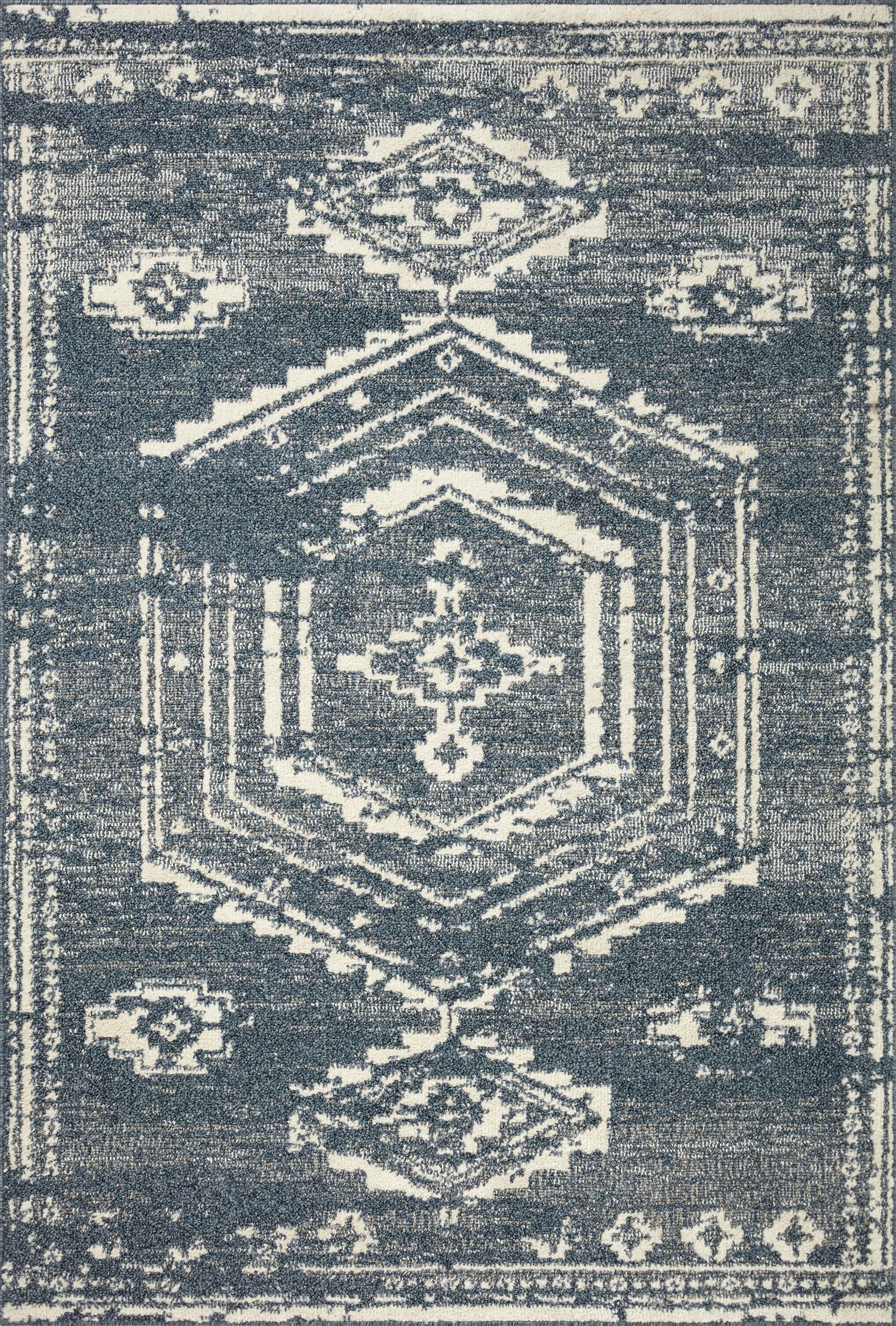 Area Rug Vintage Inspired Weave Weathered Medallion Rug