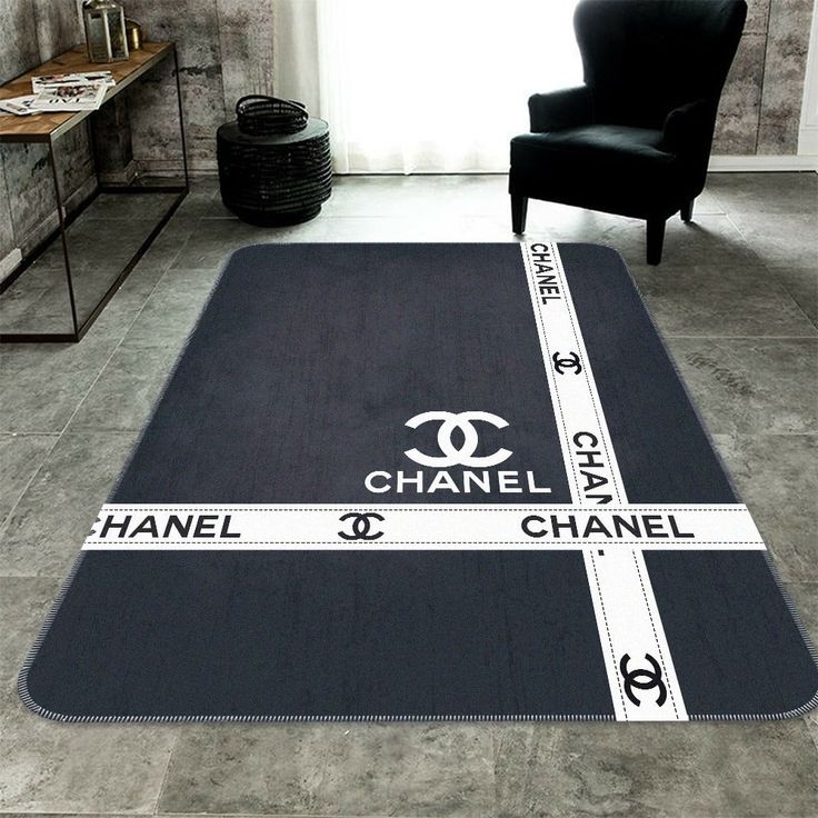 Area Rug Whipstitch Edge Charcoal Luxury Carpet Floor Art